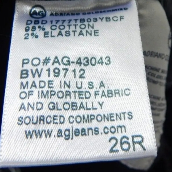 AG Adriano Goldschmied Farrah Ankle Skinny Jeans Black Distressed - Picture 3 of 5